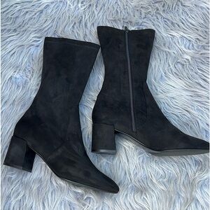 VANELI  BLACK SUEDE BOOTS SIZE 8.5